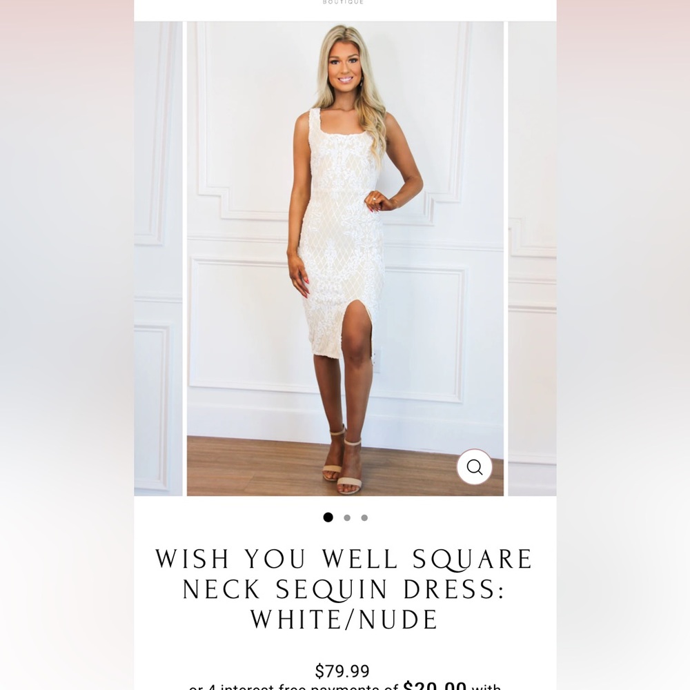 White sequin dress